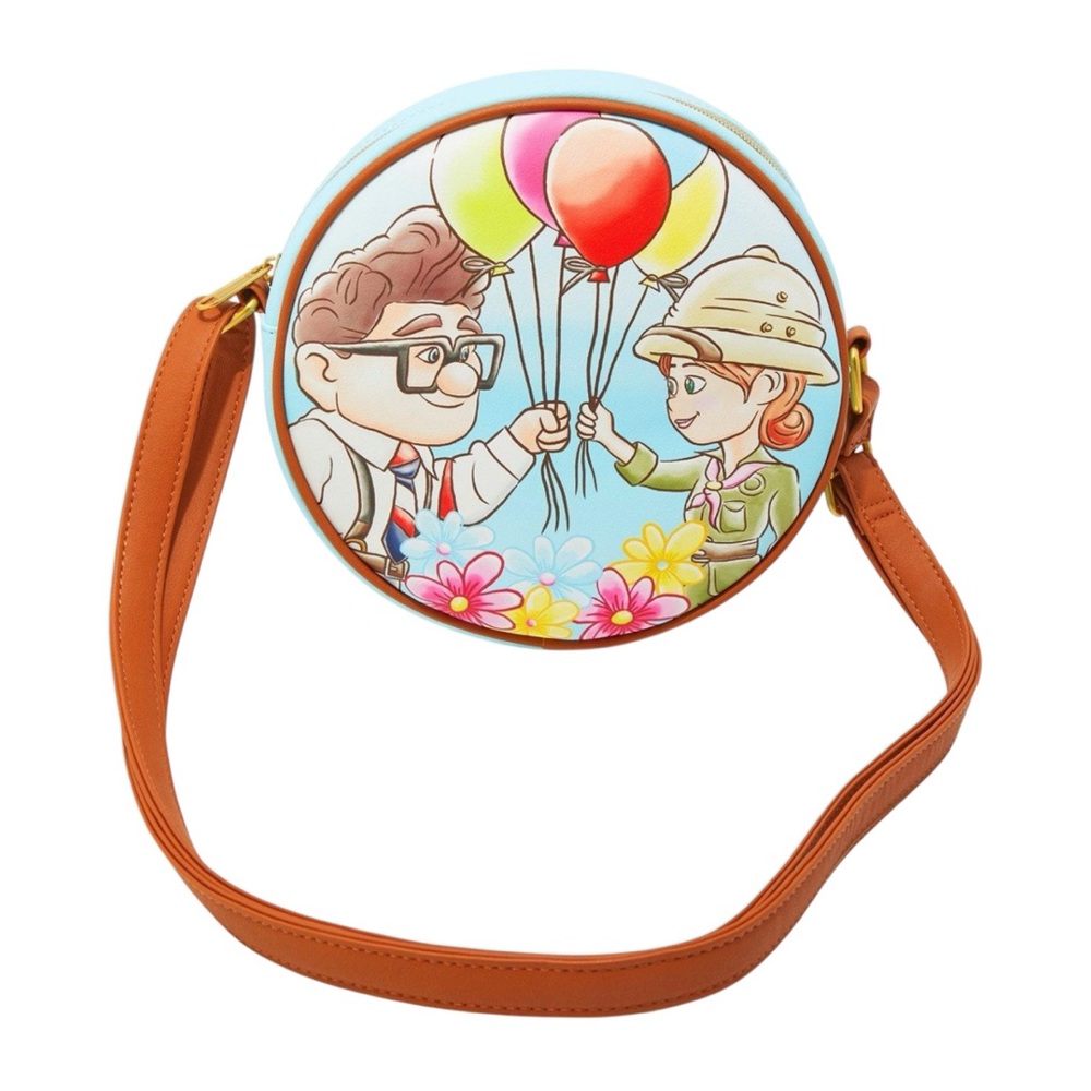 NEW Loungefly Disney Pixar Up Carl & Ellie Movie Crossbody Bag Purse - Picture 1 of 6